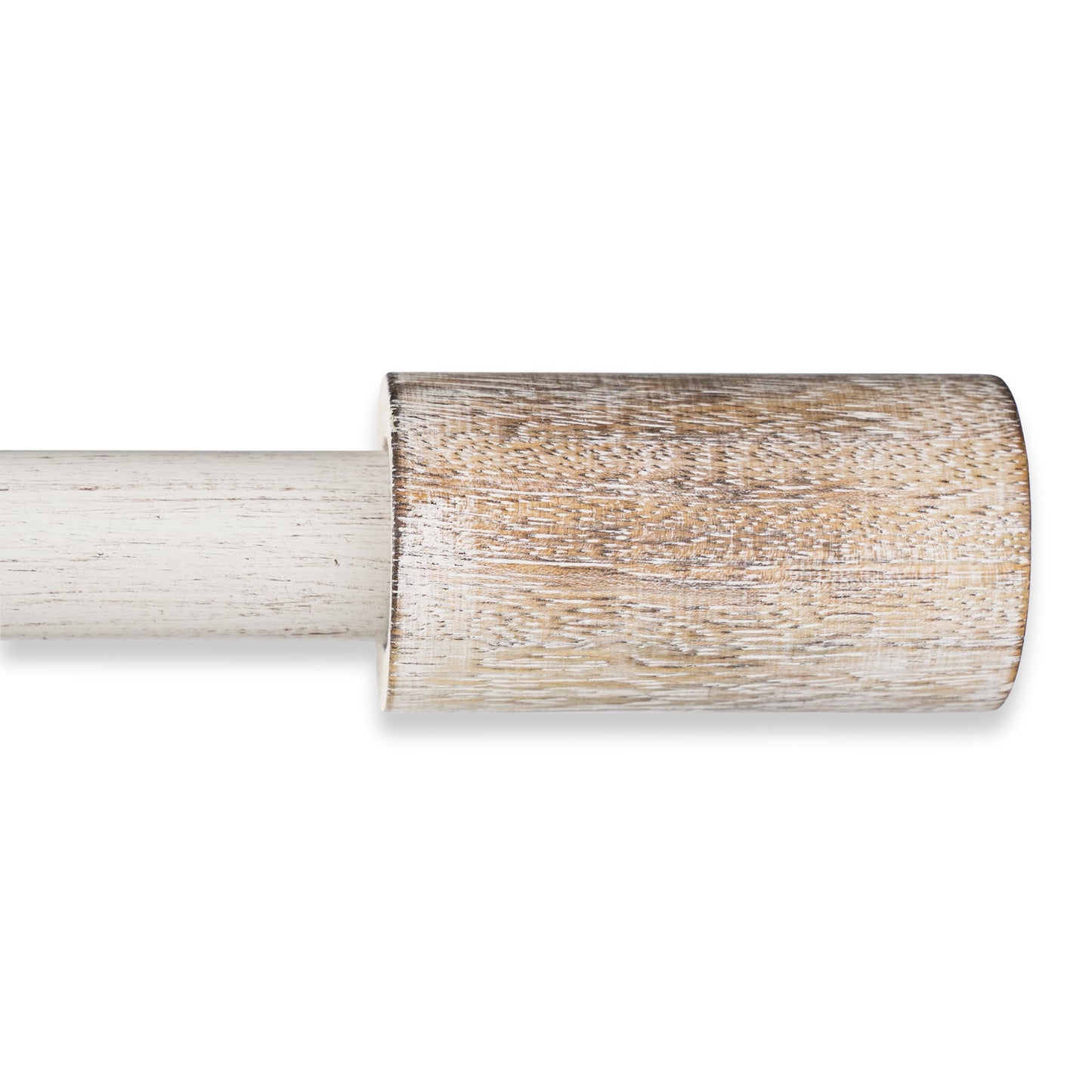 Distressed White Barrel - Modern Farmhouse Curtain Rods