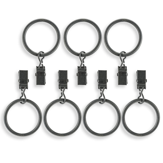 Home Decor Curtain Rods Clips Rings Grey Clip Rings(7 Clip Rings)