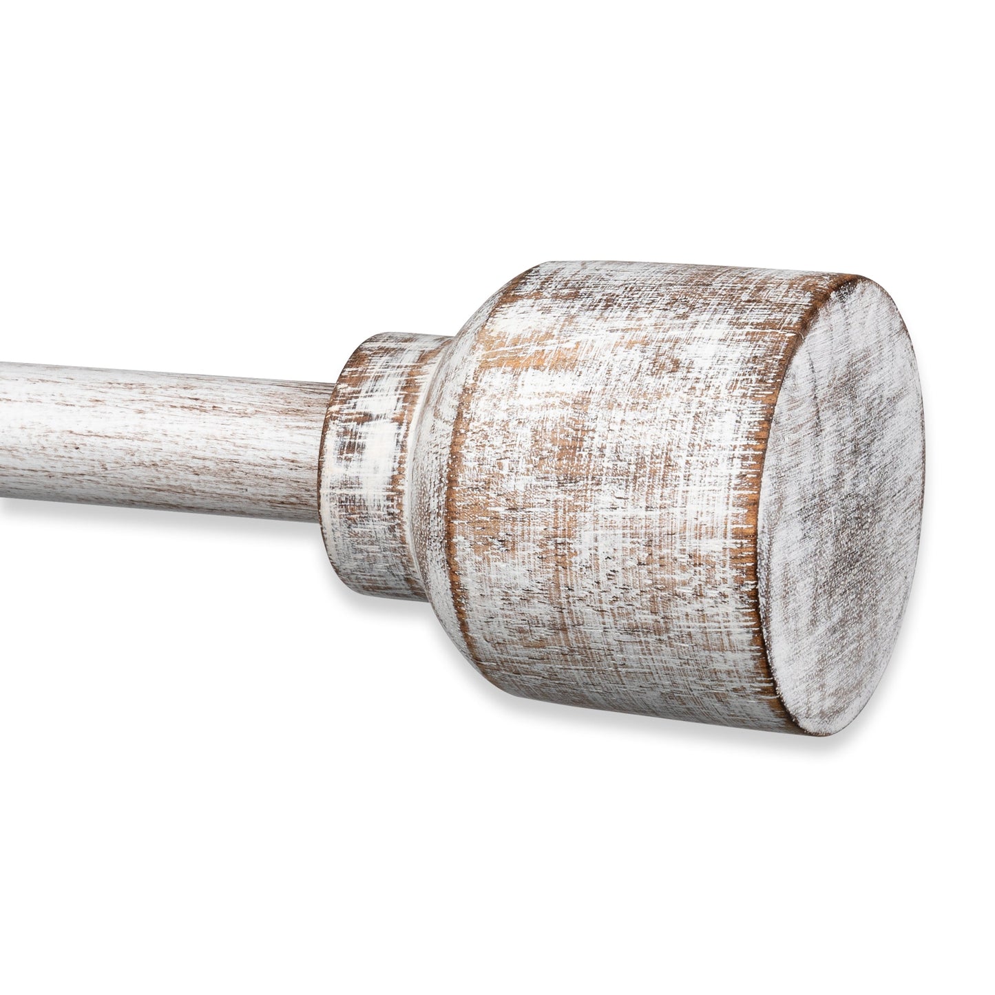 Cana - Distressed White Modern Farmhouse Curtain Rods