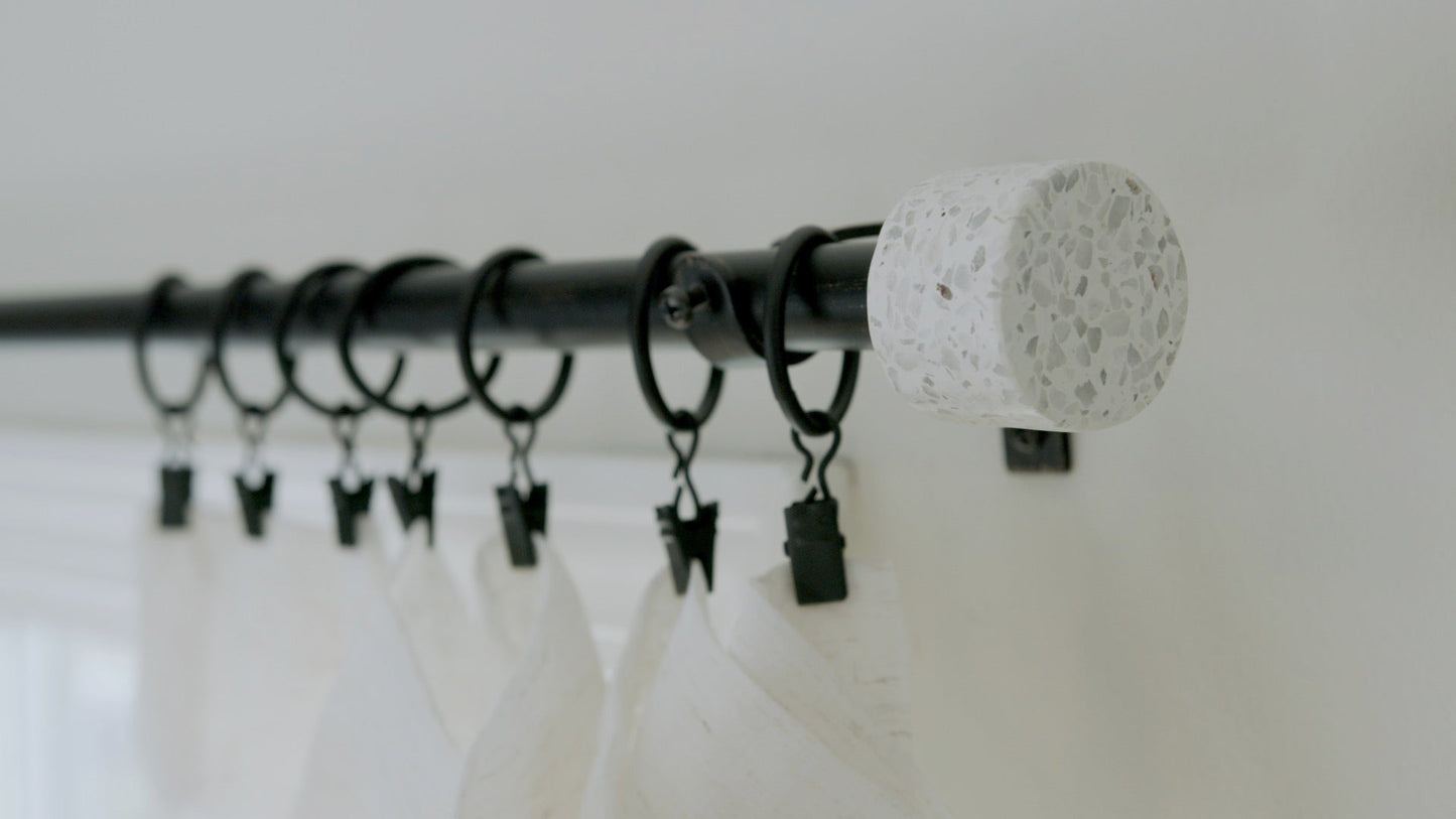 Terrazo - End Cap Modern Farmhouse Curtain Rods