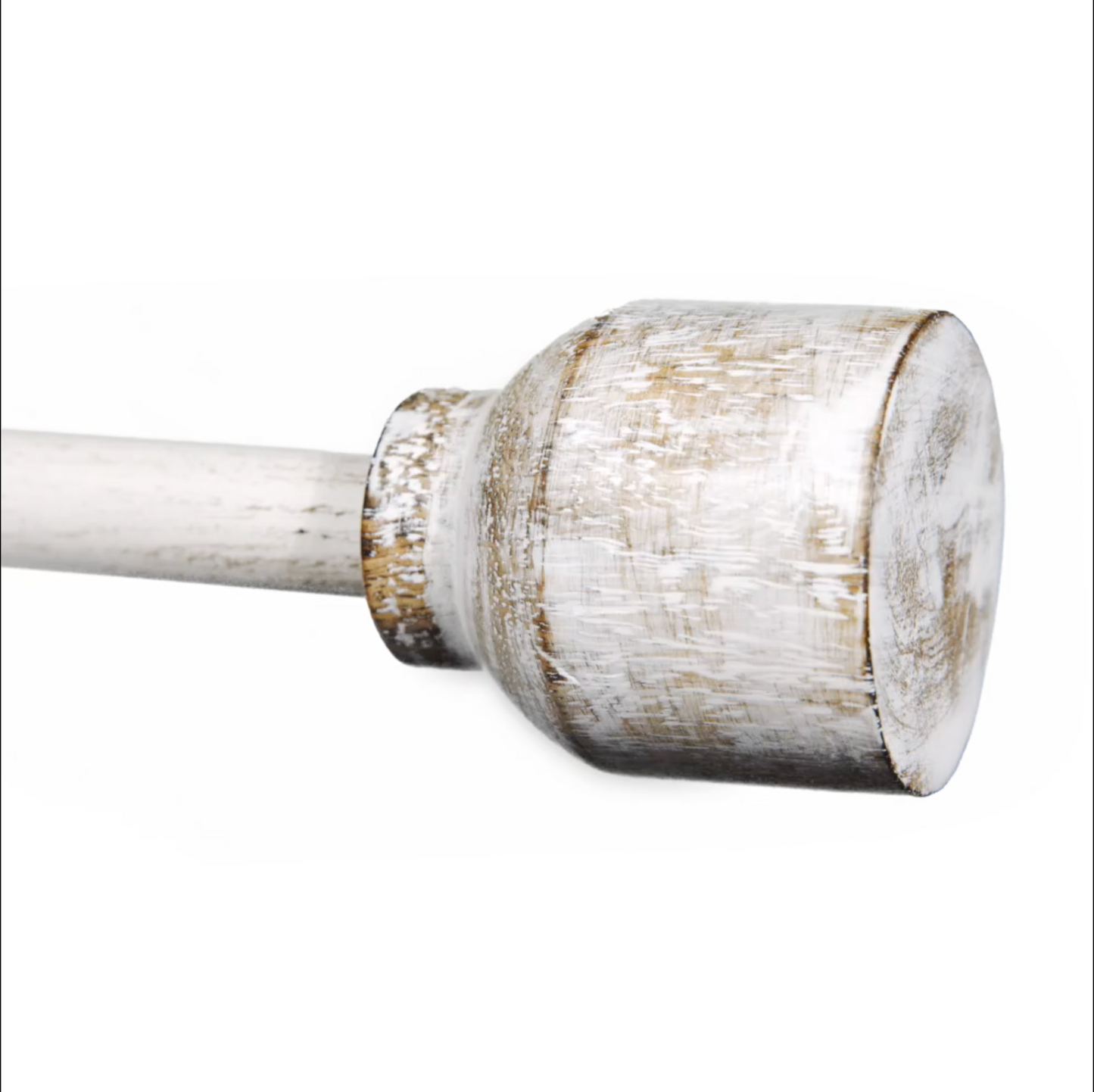 Cana - Distressed White Modern Farmhouse Curtain Rods