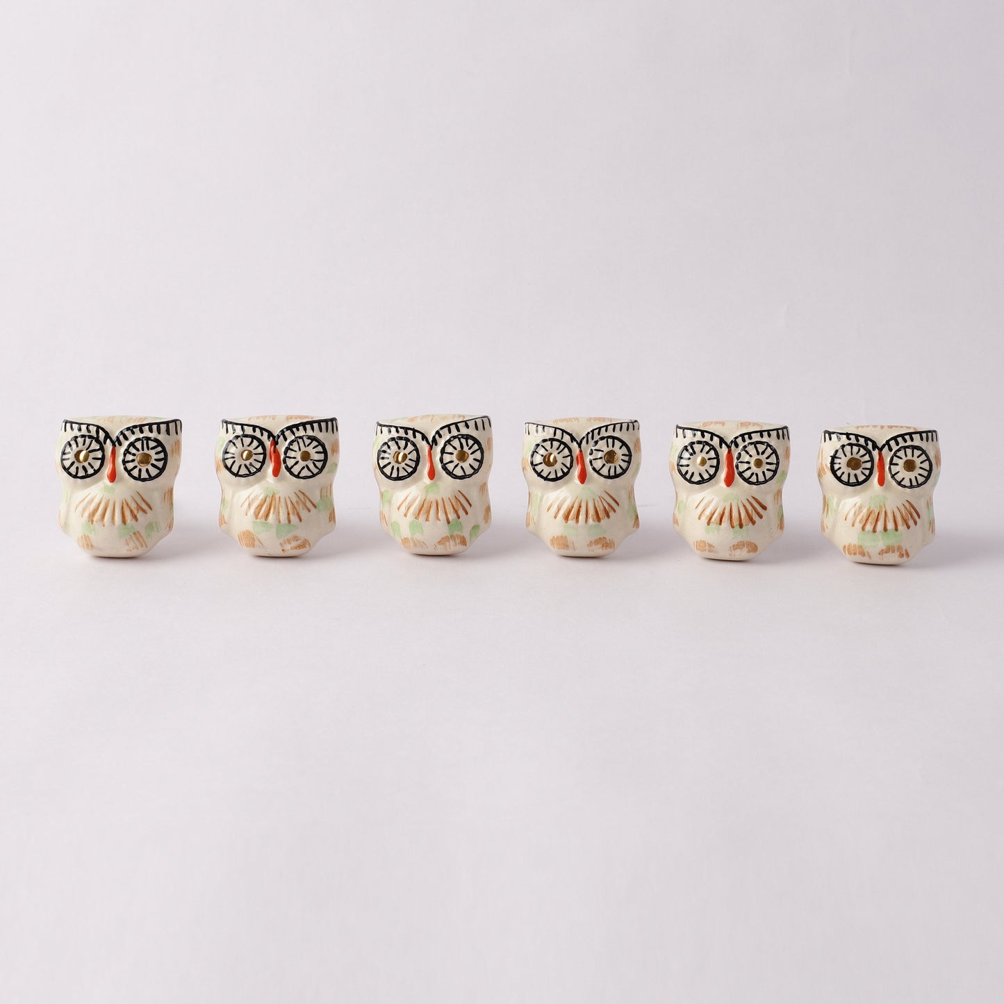Hand Finished Owl Style Ceramic Pull Knobs (C11)