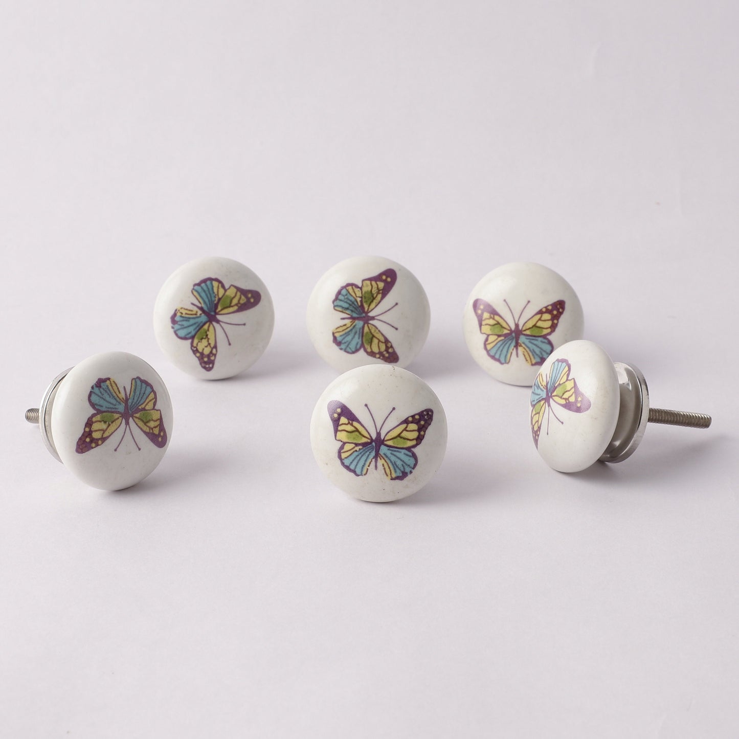 Butterfly Print Style Ceramic Pull Knobs (C29)