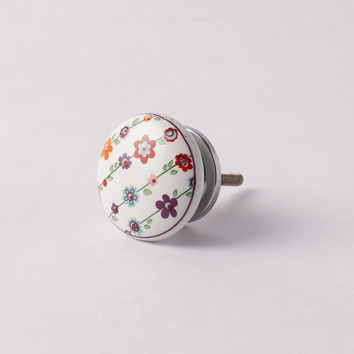Button Flower Style Ceramic Pull Knob (C20)