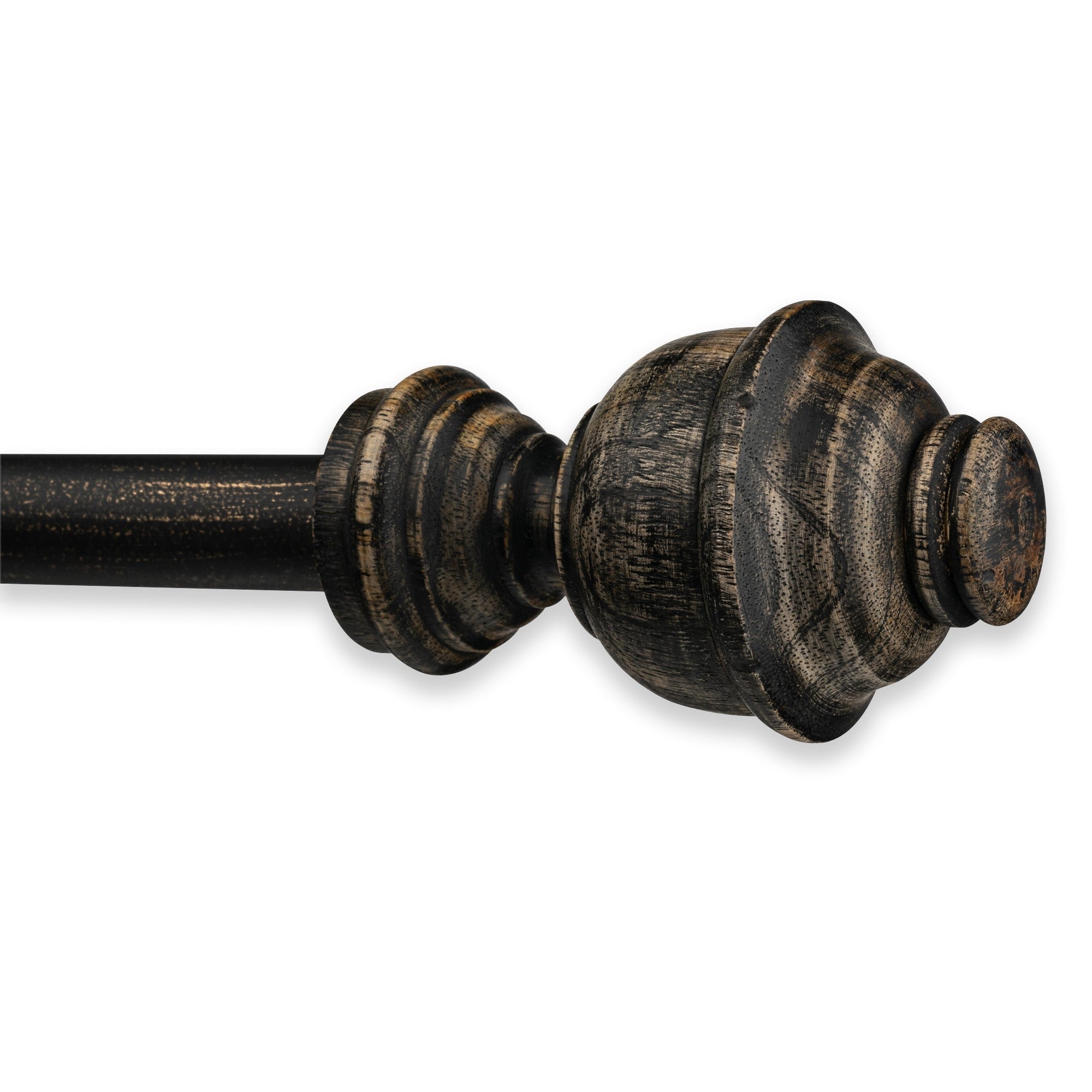 Cambridge Distressed Black Rustic Farmhouse Curtain Rods MIA Home Decor