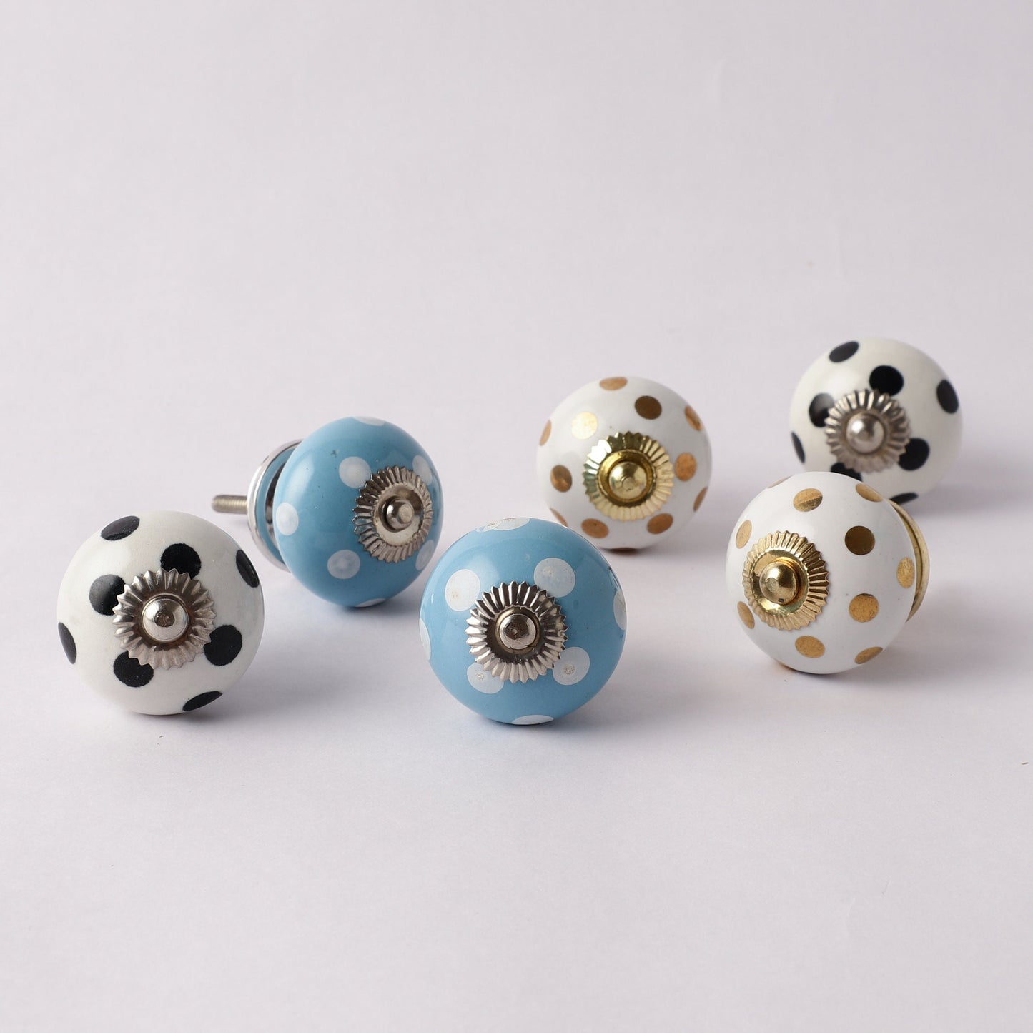 Polkadot Style Ceramic Pull Knob (C19)