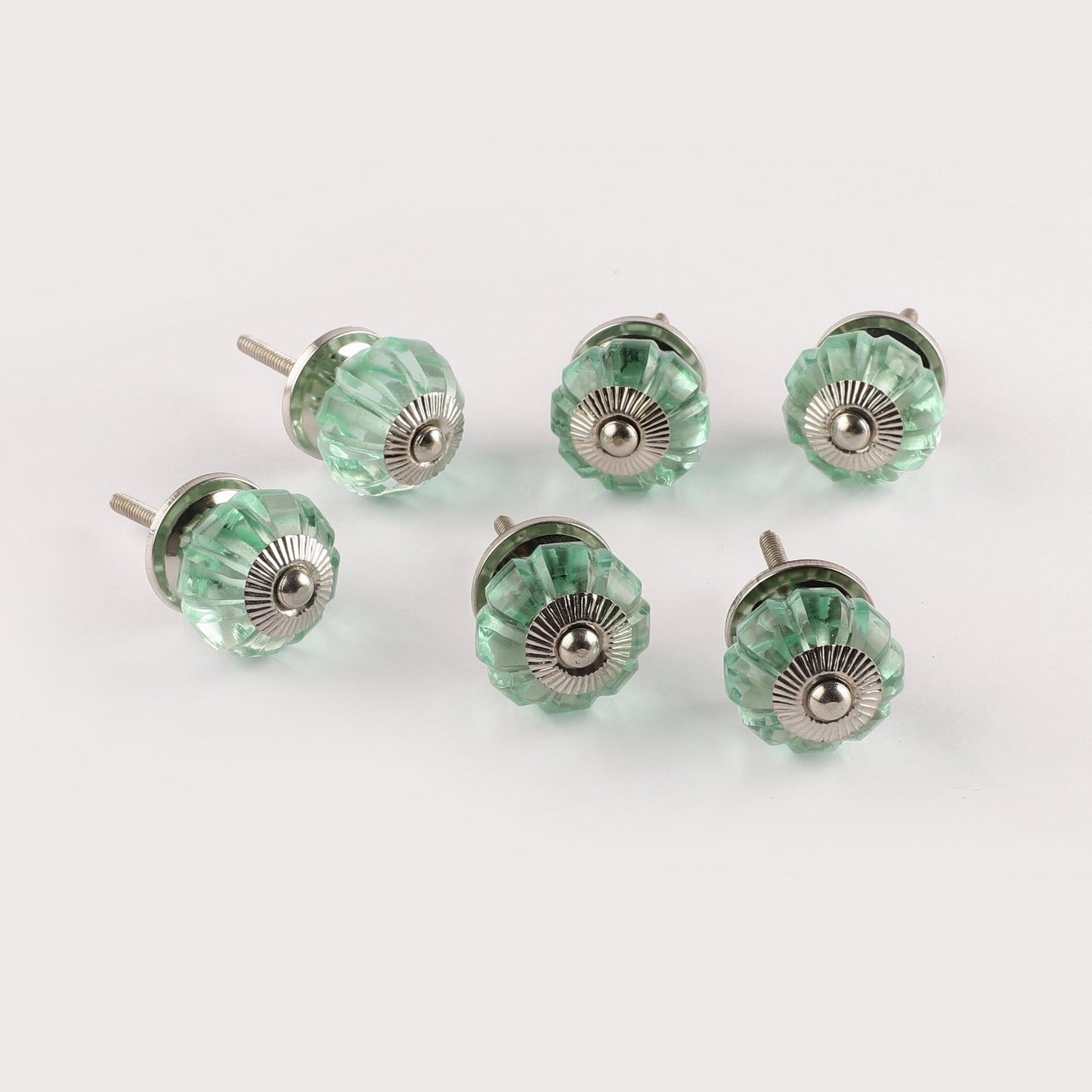 Classic Teal Glass Pull Knobs (G20)