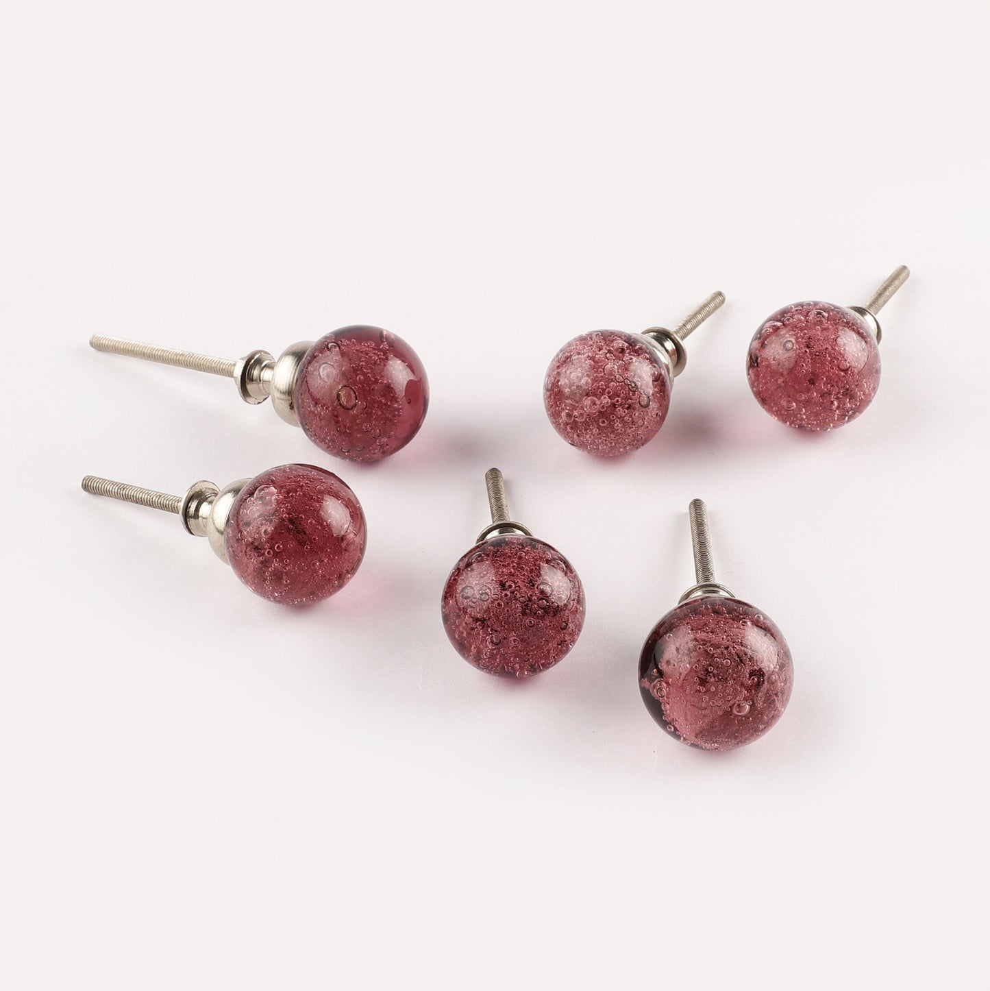 Cherry Red Glass Pull Knobs (G29)