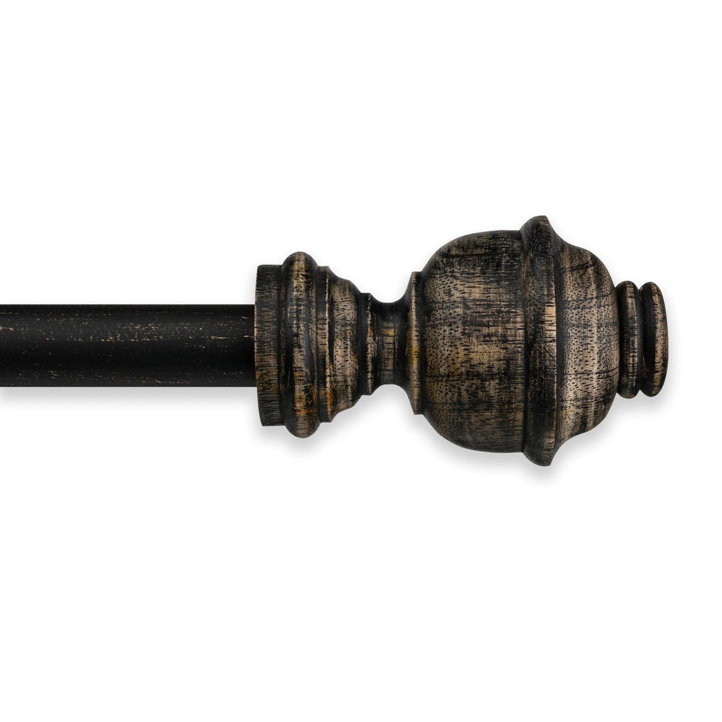 Cambridge - Distressed Black Rustic Farmhouse Curtain Rods